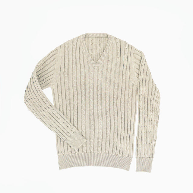 100% cotton cable knit jersey