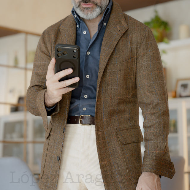 Teba Siena Espiga Camel perfil azul