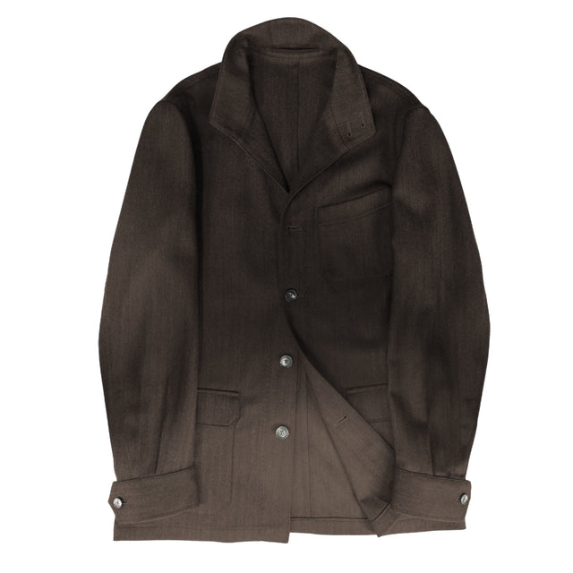 Siena Teba jacket brown herringbone worsted wool